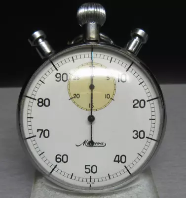 N468 ⭐⭐Vintage   Minerva   2 Wk Soldiers Stopwatch Drag Pointer Hand Wound ⭐⭐ • $531.73