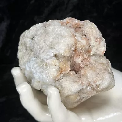 4” Large Crystal Geode Natural Pink Rose Milky Quartz Cluster 1.4Lb Ferruginous • $18