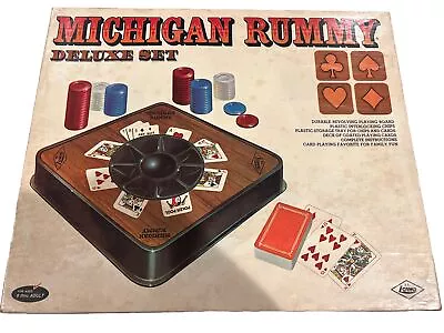 Michigan Rummy Deluxe Set Vintage 1970 E.s. Lowe Game 100%complete Free Shipping • $28