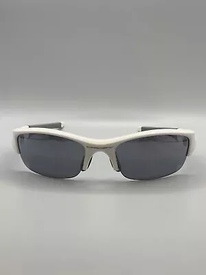 OAKLEY Flak White Black Iridium Polarized Mirrored 03-882 63-14 Sunglasses • $122