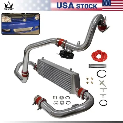 Intercooler Kit +Pipes + BOV For VW Jetta Golf GTI GL GLI GLS MK4 1.8T 98-05 Red • $259.99