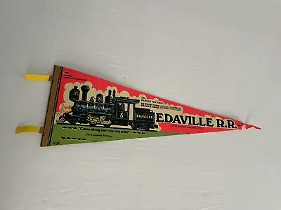 Carver Ma. Edaville Railroad VINTAGE PENNANT SEE PICS 25” Long 1123 • $10.98