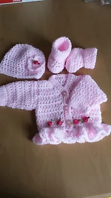 Handmade Crochet Baby Cardigan Set - Twinkle • £9