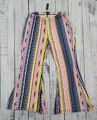 NWT New Look Funky Boho Festival Aztec Print Flare Leggings Women's Plus Size 3X • $11.22