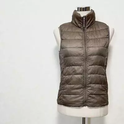 Uniqlo Ultra Light Down Vest Women Size S Beige Outer Nylon • $143.12