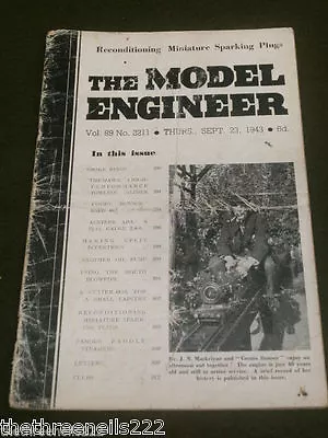 Model Engineer - Famous Paddle Steamers - Sept 23 1943 Vol 89 #2211 • £5.49