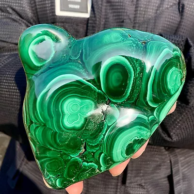 3.5LB Natural Glossy Malachite Transparent Cluster Rough Mineral Sample • $0.99