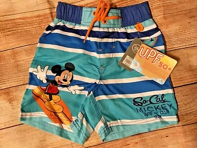 Disney Store Mickey Mouse Boys Swim Trunks Swim Suit Sz 3 New • $12.99