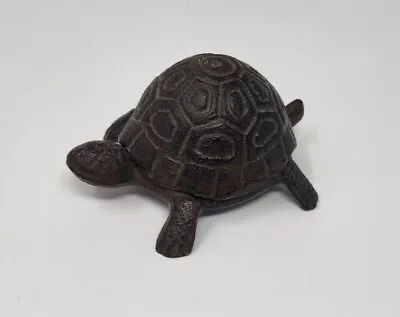 Vintage Turtle Cast Iron Trinket Box Storage San Pacific International SPI • $20