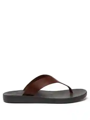 Ancient Greek Sandals Charys Chestnut Black Color Leather  Pick Your Size Nib • $96.20