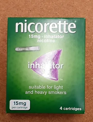 £4.99 • Buy NICORETTE INHALATORS 4 PACK 15mg (Mouthpiece + 4 Cartridges)