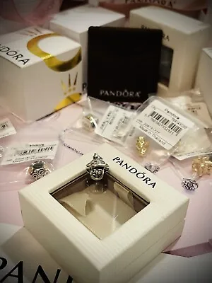 Authentic Pandora Fairytale Mushroom & Frog Charm/Bead 798558C00 • £43.37