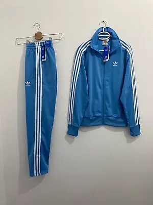 Adidas Originals Adicolor Firebird Tracksuit App Sky Rush White Size M • $185