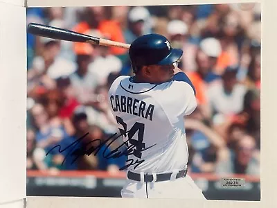 Miguel Cabrera Signed 8 X 10 Photo COA 500 Home Runs 3000 Hits Tiple Crown  • $89.95