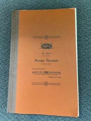 Vintage Manly Office Supply Oklahoma City Money Receipt Book Softcover  • $22.50