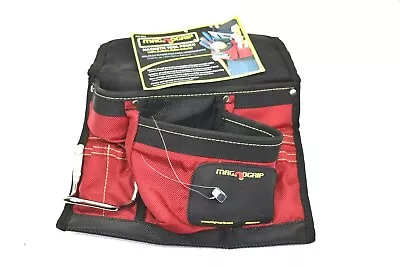 MagnoGrip 8 Pocket Magnetic Nail Pouch Small Tool Carpenter's Bag Red 202-812 • $34.95