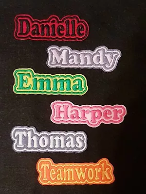 £3.75 • Buy Personalised Embroidered Name Patch Badge B1 Iron On Sew On