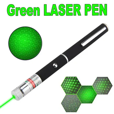 High Power Military 532nm Green Laser Pen Visible Beam Light Lazer Pointer 500M • $1.99