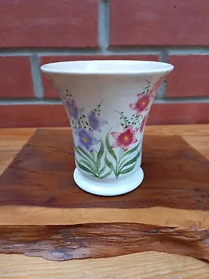 Vintage Signed E Radford Vase Hand Painted Floral Pattern  10cm Tall • £8.99