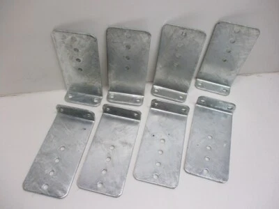 $96.99 • Buy (8) Vertical Pontoon Boat Trailer Bunk Bolster L Brackets / 5  By 10  Galvanized