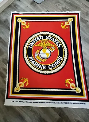 Vintage USA Marine Corps Blanket Throw Sykel Enterprises 63 X 48 Lightweight • $27