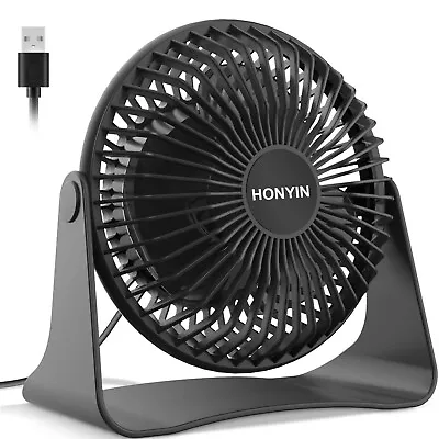 £7.50 • Buy Honyin Usb Desk Fan, Mini Table With Strong Airflow, Portable Quiet 3 Speeds