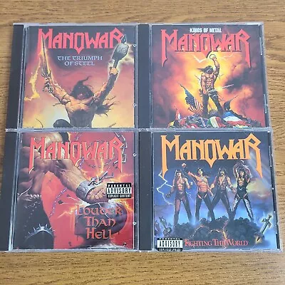 Manowar Lot Of 3 CDs (Heavy Metal Lion Iron Maiden Judas Hammerfall Magnet) • $40