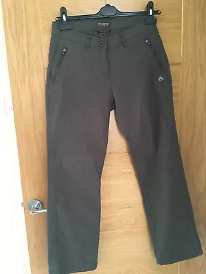 Craghoppers Kiwi Pro Women's Trousers Khaki Size 8 Short Leg Hiking/Travel/Work • £4