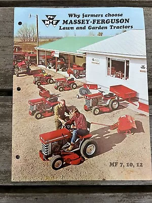 Massey Ferguson LGT Lawn And Garden Tractor Color Ad Sales Brochure MF 7 10 12 • $34.99