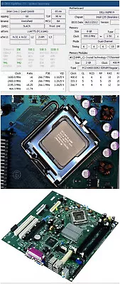 Intel Core 2 Quad Processor Q6600 CPU With Processor Socket LGA 775 Motherboard • $49.99