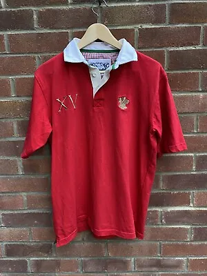 Wales Cotton Trader Mens Rugby Top Short Sleeve Red Size Medium  • £7.50