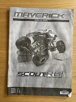 HPI Maverick SCOUT CRAWLER RTR 1:10 RC Instructions Manual Buggy Truck • £7.90