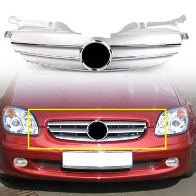 Front Grille Upper Grill For Mercedes Benz R170 W170 AMG SLK Class 98-04 Chrome • $113.88