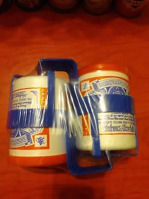 2 Vintage NOS Budweiser Beer Can Koozie Styrofoam Cooler For Your Car Window • $15