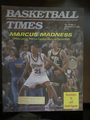 Basketball Times Magazine Jan 1996 Marcus Camby UMass Tim Duncan Wake Forest • $39.99