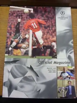 2001/2002 UEFA Champions League: Official Magazine - Quarter & Semi-Finals Larg • £6.49