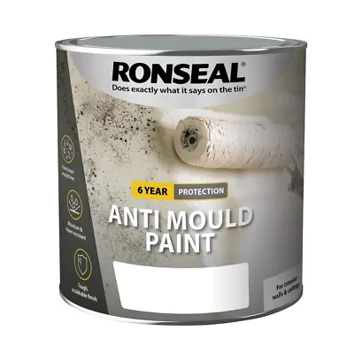 £15.54 • Buy Ronseal 6 Year Anti Mould Paint - White - Matt Or Silk - All Sizes