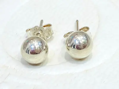$49 • Buy Authentic Pandora Sterling Silver 7mm Ball Stud Earrings 297568 Retired