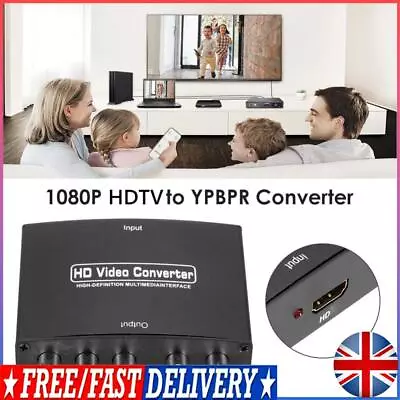 HDMI-compatible To YPBPR Component Converter 1080P Video Audio Adapter For TV PC • £13.16