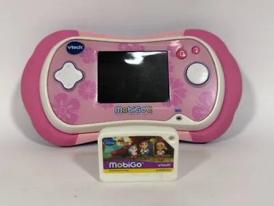 Vtech MobiGo 2 Touch Learning Console Pink Hand Held Game Tested Works Perfectly • $24.89
