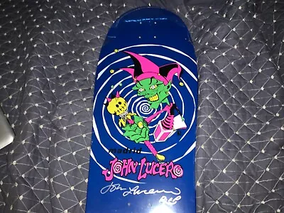 John Lucero  Jester  Madrid  Skateboard Deck - Blue  Signed #267/500 • $150