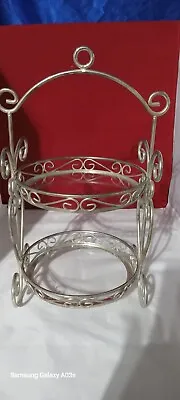 Two Tier High Tea Sweets Stand Silverplate  And Glass • $35