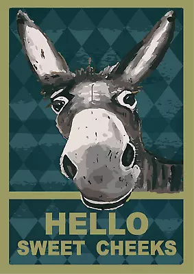 £9.49 • Buy Hello Sweet Cheeks Fun Metal Sign Plaque Vintage Plaque Home Beer Garage Bar Tin