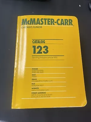 McMaster Carr Chicago Illinois Catalog 123 • $41