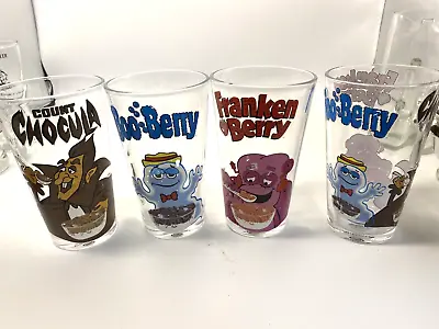 Franken Berry Boo Berry Count Chocula Glass Tumbler General Mills Loungefly  (4) • $29.95