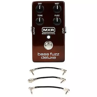 MXR M84 Bass Fuzz Deluxe Pedal With 3 Patch Cables • $158