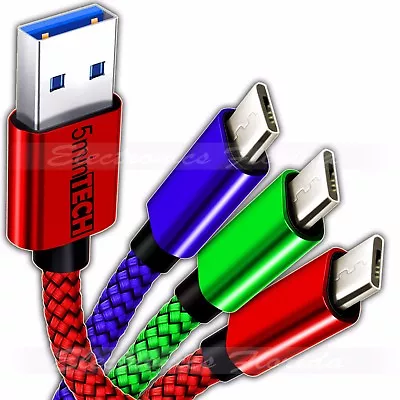 3-PACK Micro USB Nylon Braided USB Data Sync Charger Charging Cable Cord • $7.54