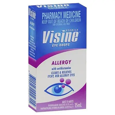 Visine Allergy Eye Drops 15ML Clears And Relieves Itchy Red Allegry • $11.84