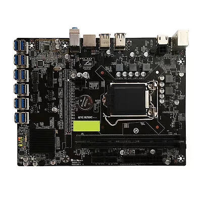 B250C BTC 12P PCI Express DDR4 Mining Motherboard For LGA1151 Gen6/7 L3AU New • $205.98