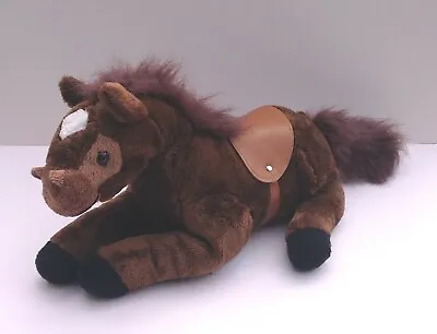 Brown Pony Horse With Saddle 14  Plush Fiesta Livery Soft Toy Lovely Cuddly Cute • £9.95